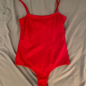 Red free people body suit